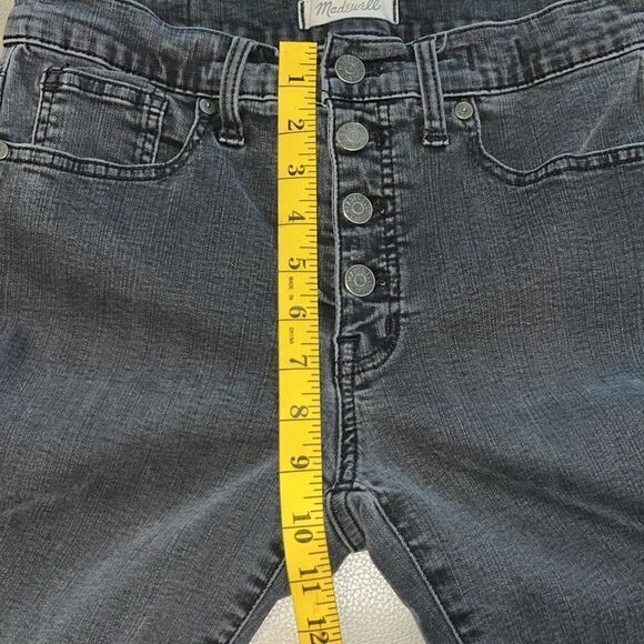 Madewell 9" High Rise Skinny Exposed Button Front Jeans Size 28T - Picture 14 of 15